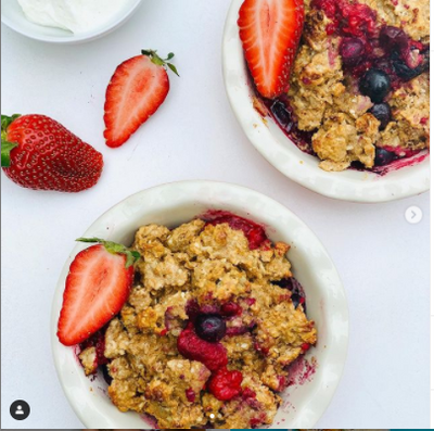 Berry Crisp with Protein Crumble
