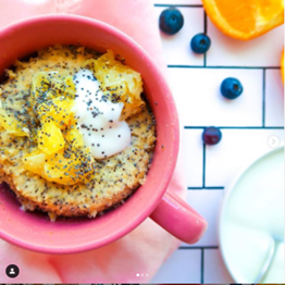 Orange & Poppyseed Protein Breakfast Mug Cake