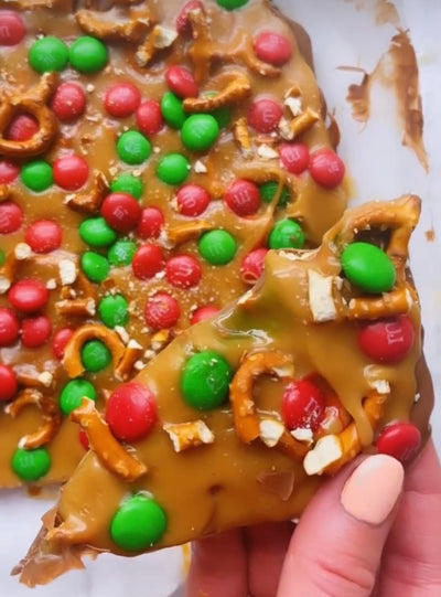 Salted Caramel Christmas Bark | Festive Holiday Snack