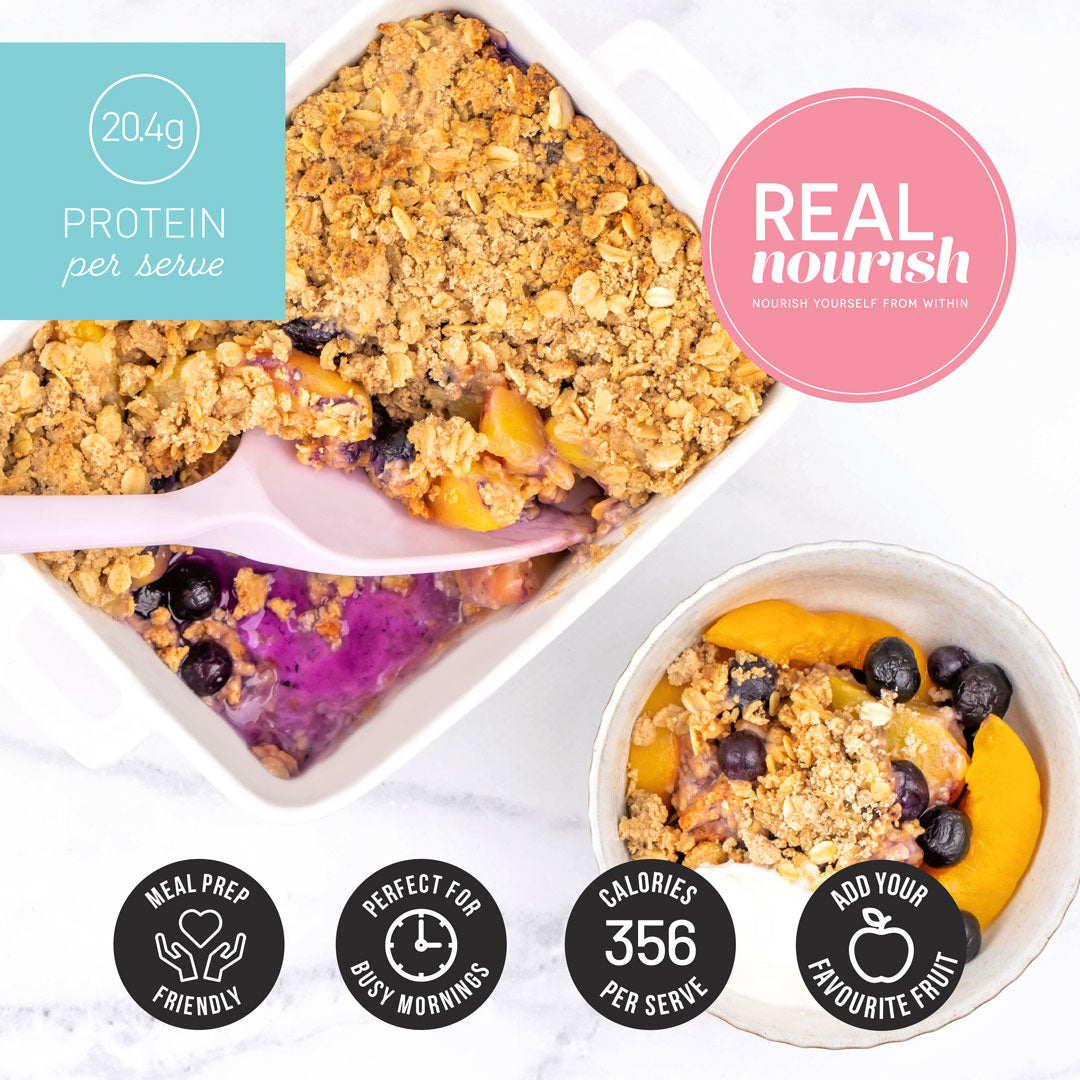 Real Nourish High-Protein Breakfast Crumble | Easy, Healthy Meal Prep