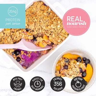 Real Nourish High-Protein Breakfast Crumble | Easy, Healthy Meal Prep