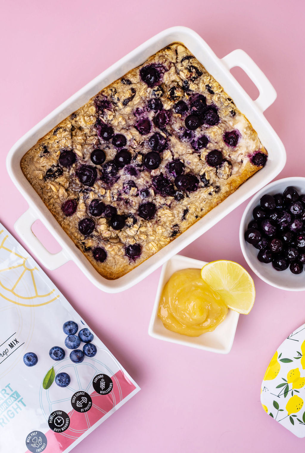 Real Nourish - Blueberry & Lemon Curd Breakfast Bake